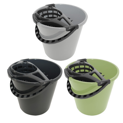 24 x Găleată Rotundă cu Stoarcere, 10 Litri, 1 Bucată - YORK - Curățenie Casă