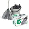 Set Mop Eco RUBI EGO cu Microfibră și Mâner Reglabil, cu Bandă de Frecare POWER SCRUB