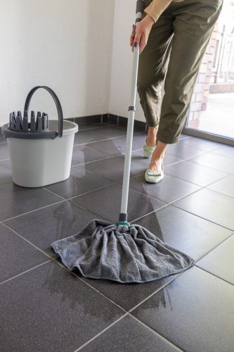 Set Mop Eco RUBI EGO cu Microfibră și Mâner Reglabil, cu Bandă de Frecare POWER SCRUB