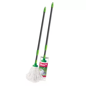   20 x Mop cu Cap din Bumbac și Mâner Telescopic Robust (150 cm) - YORK - CLEAN HOUSE