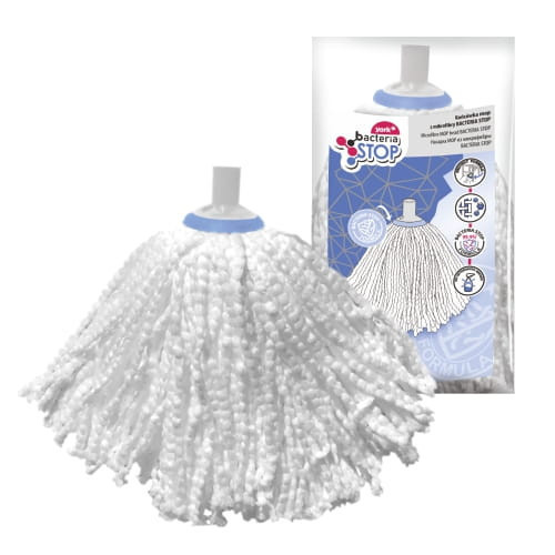 12 x Cap Mop Antibacterian din Microfibră cu Particule de Argint - YORK BACTERIA STOP - CLEAN HOUSE