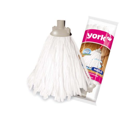40 x Cap de Mop Sintetic Alb 1 bucată MEGA - YORK - CLEAN HOUSE