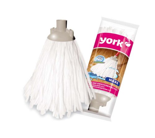 18 x Cap MOP Sintetic Alb 1 bucată MAXI - YORK - CLEAN HOUSE