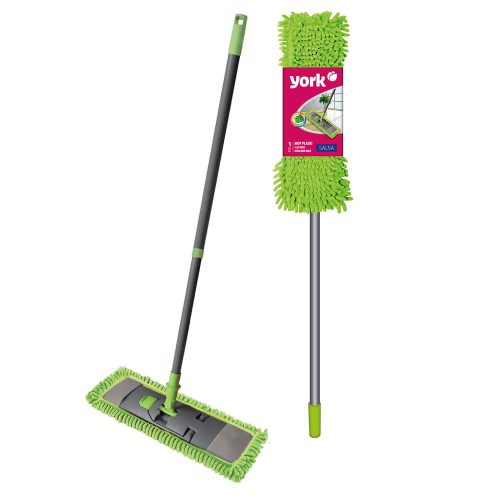 Mop Lățime 12 bucăți cu Microfibră și Coadă Telescopică de 120 cm SALSA - YORK - CURĂȚENIE CASĂ