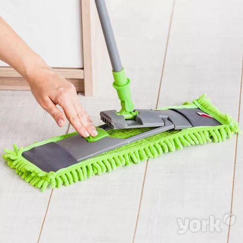 Mop plat din microfibră cu fire lungi și mâner telescopic de 120 cm SALSA - YORK - CLEAN HOUSE