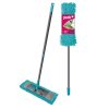Mop plat din microfibră cu fire lungi și mâner telescopic de 120 cm SALSA - YORK - CLEAN HOUSE