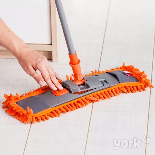 Mop plat din microfibră cu fire lungi și mâner telescopic de 120 cm SALSA - YORK - CLEAN HOUSE