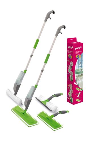 9 x Set de Curățenie pentru Podele, Geamuri și Faianță cu Pulverizator și Colector - YORK - CLEAN HOUSE