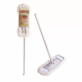   12 x Mop ECO cu Mâner Telescopic - YORK - ECO NATURAL - CURĂȚENIE CASNICĂ