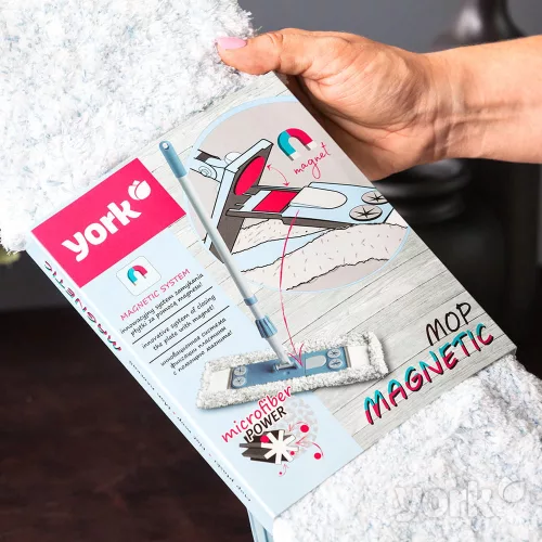 Mop Magnetic cu Suprafață Mare și Mâner Telescopic 145cm - YORK - CASA CURATĂ