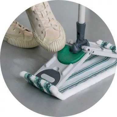 Mop Plat CIRCULAR cu Mâner Telescopic din Colecția Eco Ego - YORK