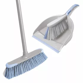   8 x Set Curățenie cu Mătură, Coada Telescopică, Făraș și Perie Mică - BACTERIA STOP - YORK - CLEAN HOUSE