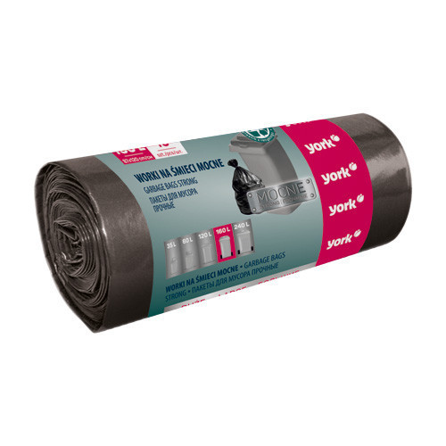 Saci de Gunoi Extra Rezistenți 160 Litri, 22 x 10 Bucăți - PUTERNICI - YORK - CASĂ CURATĂ