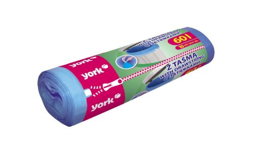 Saci de gunoi cu șnur de strângere 60 litri / 10 bucăți - YORK - CLEAN HOUSE