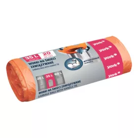   Saci de Gunoi cu Mânere, 35 Litri, 20 Bucăți - YORK - CLEAN HOUSE