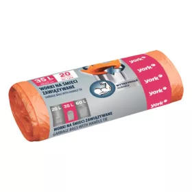   40 x Saci de Gunoi cu Mânere, 35 Litri, 20 Bucăți - YORK - CLEAN HOUSE
