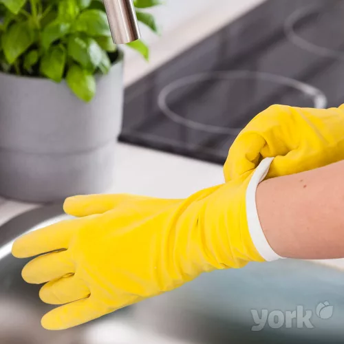 Mănuși de Menaj din Latex, Mărimea L, 1 Pereche - YORK - CURĂȚENIE CASNICĂ