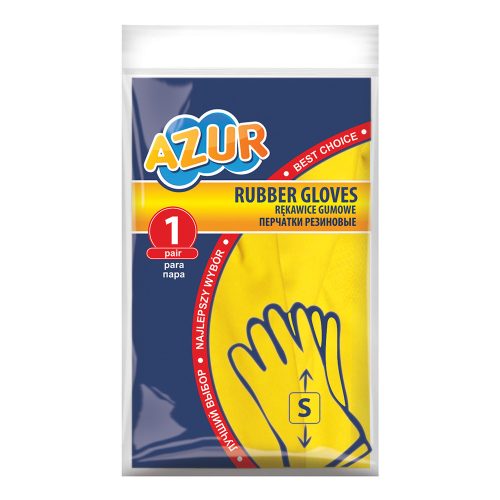 Mănuși de Protecție din Cauciuc Mărimea S (1 Pereche) - AZUR - YORK - CLEAN HOUSE