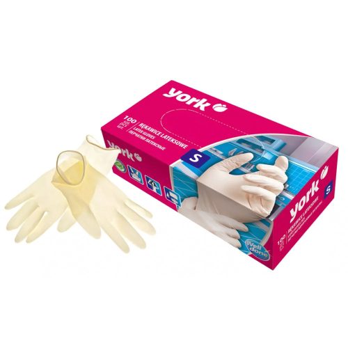 Mănuși din Latex Mărimea S, 100 bucăți - YORK - CLEAN HOUSE pentru Protecția Mâinilor