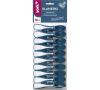 Set 10 Cleme de Rufe MARINE - YORK - Garderobă Bine Întreținută, Strat de Cauciuc, Materiale Rezistente la Umezeală