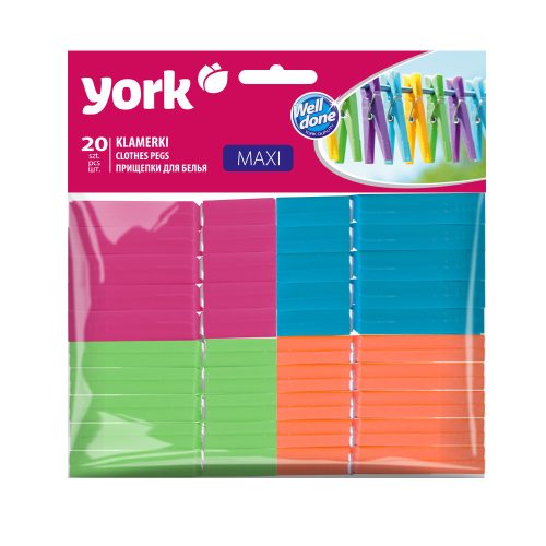 Set 20 Cleme MAXI pentru Rufe Grele - YORK - Garderobă Bine Îngrijită