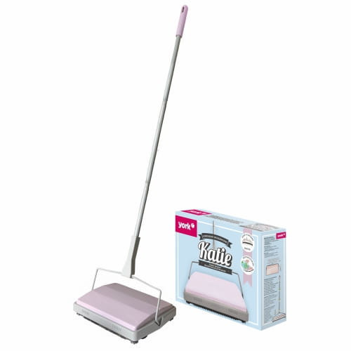 2 x Aspirator Manual KATIE - YORK, 28x20x102 cm, Polipropilenă și Oțel, Gri-Roz