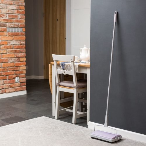 Aspirator Manual KATIE - YORK, 28x20x102 cm, Polipropilenă și Oțel, Gri-Roz