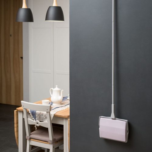 Aspirator Manual KATIE - YORK, 28x20x102 cm, Polipropilenă și Oțel, Gri-Roz