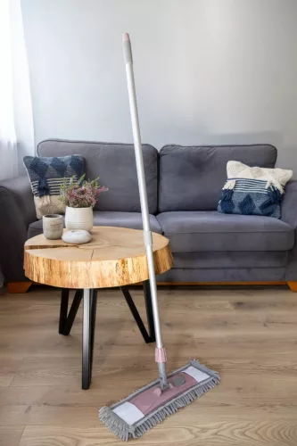 Mop Lapos York Restart cu Cap Chenille din Poliester 100% Reutilizat, Compatibil cu Toate Suprafețele, 85–140 cm