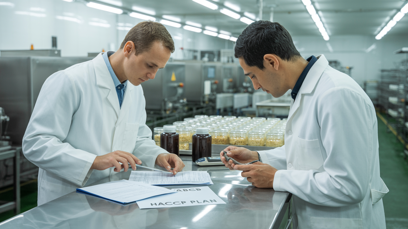 Specialiști întocmind un plan HACCP